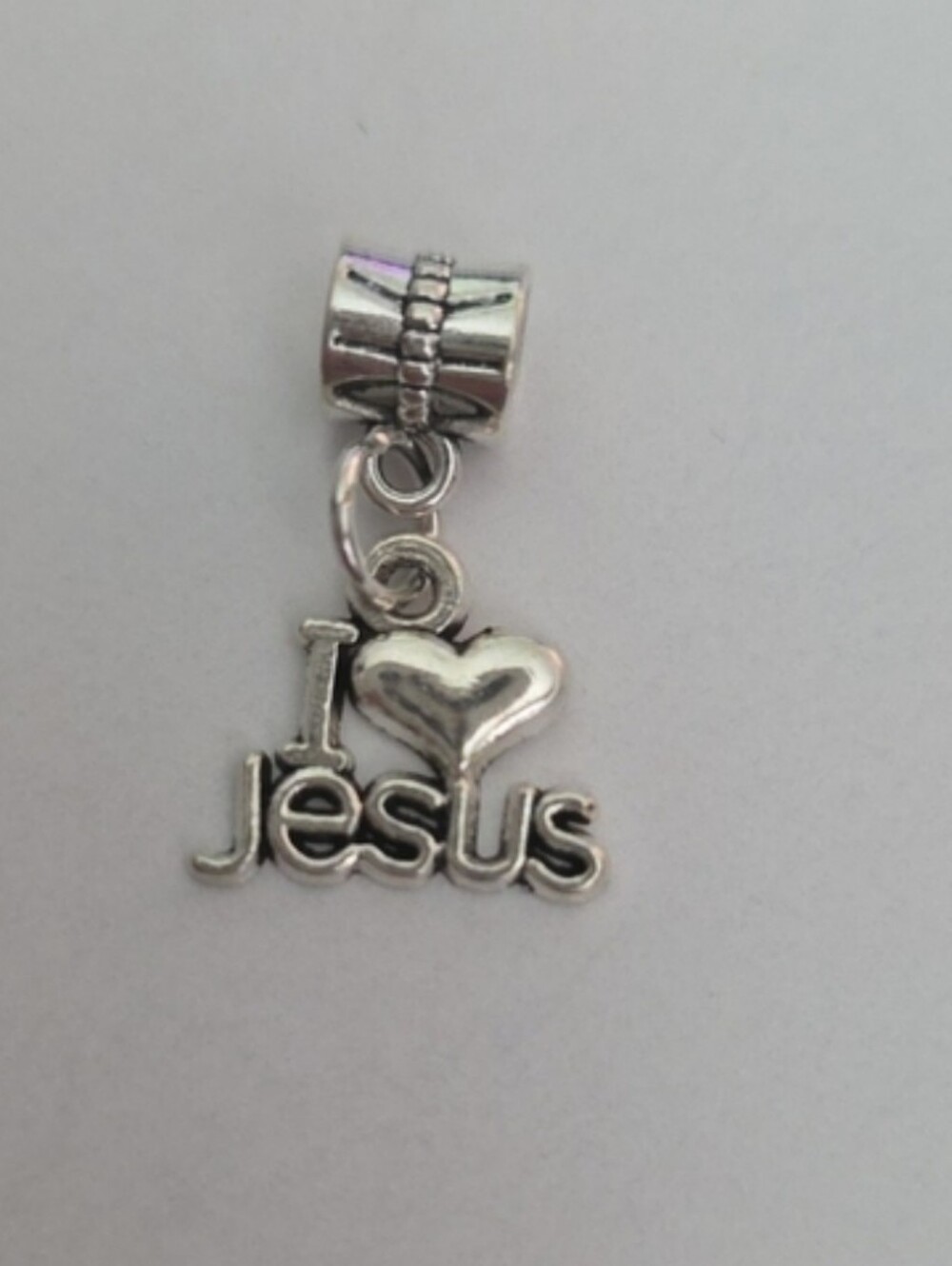 I Love Jesus Charm for European Style Bracelets Fits Pandora Systems